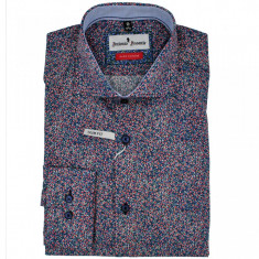 Camasa barbati , Slim Fit , model floral , multicolor , Ucu Dima , Cod:0182 Floral (Culoare: Multicolor, Marime camasa Slim Fit: XL) foto