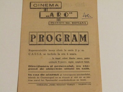 Program Cinema &amp;quot;ARO&amp;quot; Ploiesti foto