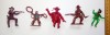 Lot 10 Figurine Indieni și Cowboy Vintage Hong Kong - Set Colecție Figurine Vechi Vestul Sălbatic