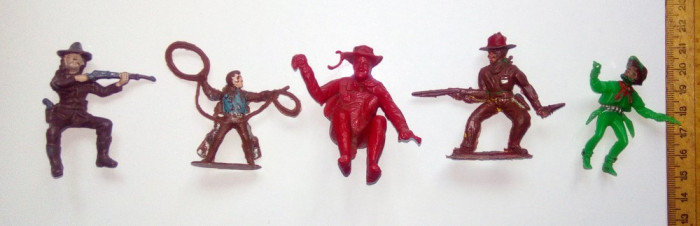 LOT 10 FIGURINE INDIENI / COWBOY VINTAGE HONG KONG ...