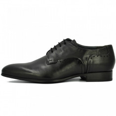 PANTOFI BARBATI , NEGRII , PIELE NATURALA , UCU DIMA, Cod: 2825 Vitello Nero (Culoare: Negru, Marime Incaltaminte: 41) foto