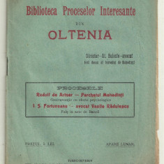 Revista BIBLIOTECA PROCESELOR INTERESANTE DIN OLTENIA - an I, nr.1 din 1924