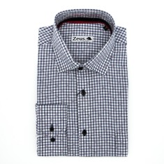 Camasa barbati , carouri , Zeus , Regular Fit,Cod:Camasa B.Zeus 0028 (Culoare: Gri, Marime camasa Regular Fit: M) foto