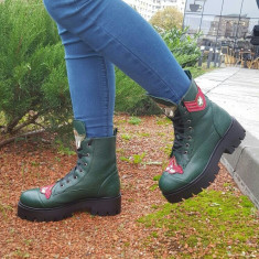 Ghete dama army green,Cod:COR.333 Green Army (Culoare: Verde, Marime Incaltaminte: 39) foto