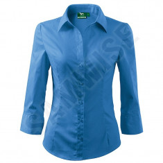 Bluza de dama Blouse 3/4 Sleeve, 100% bumbac (Culoare: Albastru azuriu, Marime: L, Pentru: Femei) foto