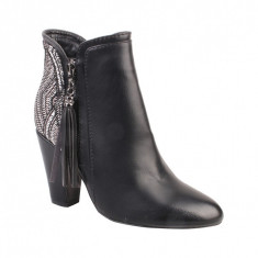 Botine negre dama,Cod:MY921-Black (Culoare: Negru, Marime Incaltaminte: 41) foto