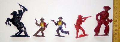 LOT 10 FIGURINE INDIENI / COWBOY VINTAGE HONG KONG ... foto