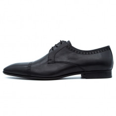 Pantofi barbatesti eleganti Ucu Dima,Cod:LA-1-2186 Black (Culoare: Negru, Marime Incaltaminte: 39) foto