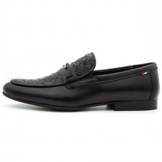 Pantofi eleganti barbati din piele naturala,Cod:477 NB23 (Culoare: Negru, Marime Incaltaminte: 43) foto