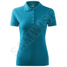 Tricou Polo de dama Pique Polo (Culoare: Turcoaz, Marime: M, Pentru: Femei) foto