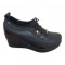 Pantofi de toamna, de culoare negri cu inserti de elastic (Culoare: NEGRU, Marime: 39)