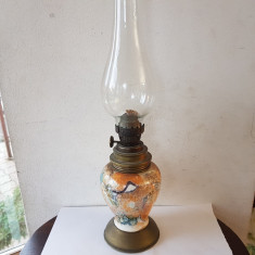 LAMPA DE PORTELAN CU GAZ - SAWELY - FABRICATA LA SIGHI?OARA - anii 1900 foto