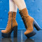 Botine dama Brown Suede,Cod:Cor.535 Brown Suede (Culoare: Maro, Inaltime toc (cm): 14, Marime Incaltaminte: 38)