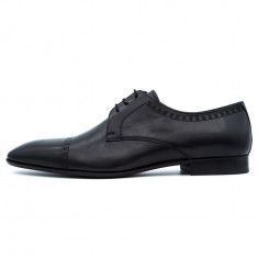 Pantofi barbatesti eleganti Ucu Dima,Cod:LA-1-2186 Black (Culoare: Negru, Marime Incaltaminte: 43) foto