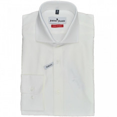 Camasa barbati, White, Slim Fit , Cod: Camasa B.0137 White (Culoare: Alb, Marime camasa Slim Fit: M) foto