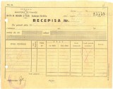 Z407 DOCUMENT VECHI-RECEPISA SCOALA COMERCIALA ELEMENTARA DE BAIETI, BRAILA 1935