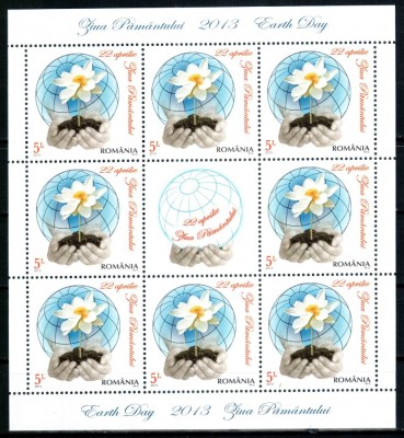 Romania 2013, LP 1977 b, Ziua Pamantului, minicoala, MNH! LP 52,00 lei foto