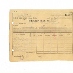 Z404 DOCUMENT VECHI-RECEPISA SCOALA COMERCIALA ELEMENTARA DE BAIETI, BRAILA 1935