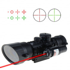 LUNETA PROFESIONALA CU LASER M8 LS3,5 -10X42E RIFLE SCOPE,PENTRU ARME VANATOARE. foto