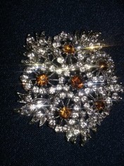 BROSA vintage imitatie aur,brosa superba in doua culori,Bijuterie dama,T.GRATUIT