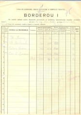 Z411 DOCUMENT VECHI-BORDEROU SCOALA SUPERIOARA COMERCIALA DE BAIETI, BRAILA 1934