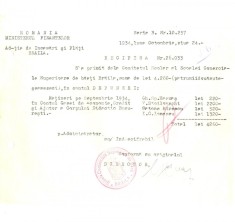 Z427 DOCUMENT VECHI-RECEPISA-SCOALA COMERCIALA SUPERIOARA DE BAIETI, BRAILA 1934