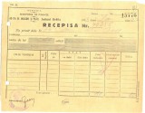 Z406 DOCUMENT VECHI-RECEPISA SCOALA COMERCIALA ELEMENTARA DE BAIETI, BRAILA 1935