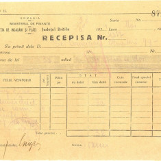 Z417 DOCUMENT VECHI-RECEPISA SCOALA COMERCIALA ELEMENTARA DE BAIETI, BRAILA 1934