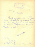 Z401 DOCUMENT VECHI- CERERE INSCRIERE SCOALA PROFESIONALA COMERCIALA -BRAILA1953