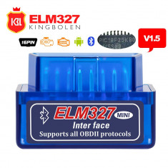 Diagnoza Auto Elm327 Mini Bluetooth OBDII OBD2 versiunea 1.5 foto