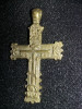 Crucifix vintage tip antic superb,Masiv in relief,deosebit ornat religios