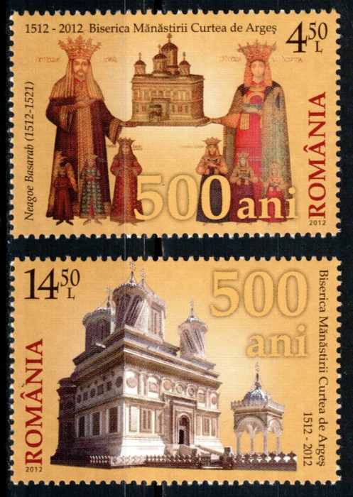 Romania 2012, LP 1956, Biserica Curtea de Arges, seria, MNH! LP 22,80 lei