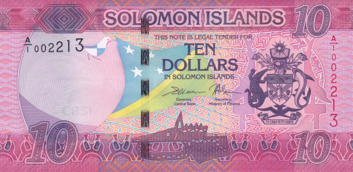Bancnota Insulele Solomon 10 Dolari (2017) - PNew UNC