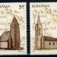 Romania 2012, LP 1959, Biserici Tara Hategului, seria, MNH! LP 37,30 lei