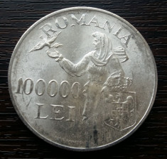 (A83) MONEDA DIN ARGINT ROMANIA - 100.000 LEI 1946, REGELE MIHAI I foto