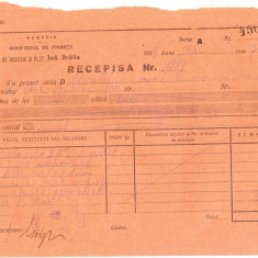 Z424 DOCUMENT VECHI-RECEPISA SCOALA COMERCIALA ELEMENTARA DE BAIETI, BRAILA 1934
