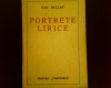Ion Pillat - Portrete Lirice, Editia Princeps, Cugetarea, 1936, Carte Veche, Bibliofilie, 272 pagini
