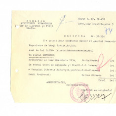 Z431 DOCUMENT VECHI-RECEPISA-SCOALA COMERCIALA SUPERIOARA DE BAIETI, BRAILA 1935