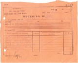 Z425 DOCUMENT VECHI-RECEPISA SCOALA COMERCIALA ELEMENTARA DE BAIETI, BRAILA 1934