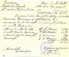 Z419 DOCUMENT VECHI-RECEPISA-SCOALA COMERCIALA SUPERIOARA DE BAIETI, BRAILA 1934