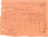 Z422 DOCUMENT VECHI-RECEPISA SCOALA COMERCIALA ELEMENTARA DE BAIETI, BRAILA 1934