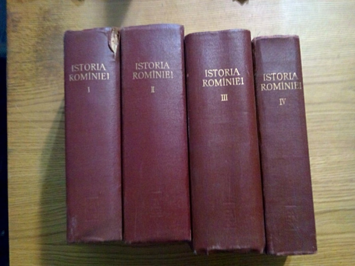 ISTORIA ROMANIEI - 4 Volume - P. Constantinescu-Iasi, C. Daicoviciu - Academiei