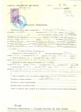 Z462 DOCUMENT VECHI -LICEUL TEORETIC DE FETE , BRAILA -COSTACHE I NICOLAE - 1942