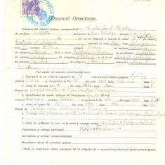 Z462 DOCUMENT VECHI -LICEUL TEORETIC DE FETE , BRAILA -COSTACHE I NICOLAE - 1942