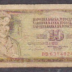 Iugoslavia 1981 - BANCNOTA 10 DINARI - CIRCULATA