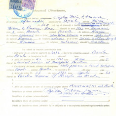 Z459 DOCUMENT VECHI -LICEUL TEORETIC DE FETE , BRAILA-CAPITAN DICA Z ZENOVIE1942