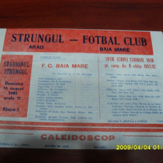 program Strungul Arad - FC Baia Mare