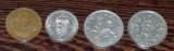 CANADA - 4 MONEDE 1 SH. 1962, HALF P. 1962, 2 SH. 1956, 10 PENCE 1968, America de Nord