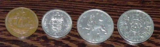 CANADA - 4 MONEDE 1 SH. 1962, HALF P. 1962, 2 SH. 1956, 10 PENCE 1968