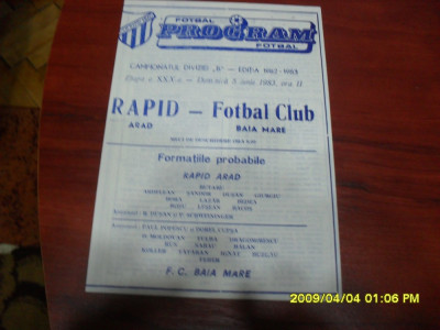 program Rapid Arad - FC Baia Mare foto